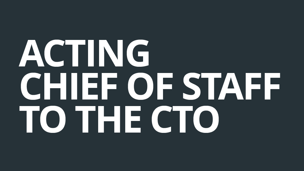 Slide 6: Acting Chief of Staff to the CTO